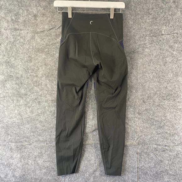 ZYIA Active Leggings 4 Dark Green Navy High Rise Mesh Athletic - Picture 3 of 13